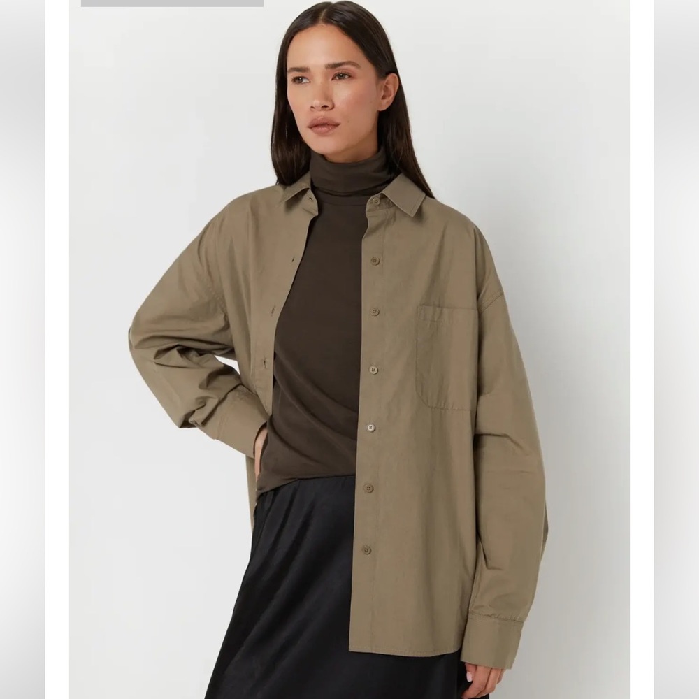 Oak + Fort Oversized Poplin Shirt